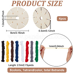 4 Stück Holzarmband-Stricker&nbsp;DIY-FG0005-12