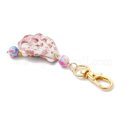 Decorazioni pendenti con conchiglie di capesante naturali e stelle marine turchesi sintetiche&nbsp;HJEW-JM03641-02