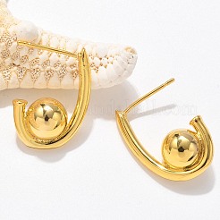 Clous d'oreilles en laiton&nbsp;EJEW-Q015-11G