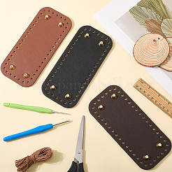 3 stücke 3 farben rechteck pu leder stricken häkeln taschen nagel boden shaper pad&nbsp;DIY-CL0002-17