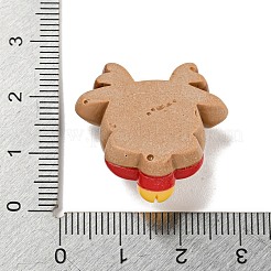 Deko-Cabochons aus undurchsichtigem Harz mit Weihnachtsmotiv&nbsp;LS-CRES-B022-05A