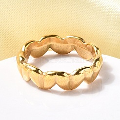Fingerring aus Edelstahl 304&nbsp;RJEW-C125-01G