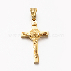 Ostern thema heißer unisex 201 edelstahl kruzifix kreuz anhänger&nbsp;STAS-F010-24