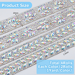 4 Rolle 2 Farben Harz Hotfix Strass&nbsp;AJEW-HS0001-19