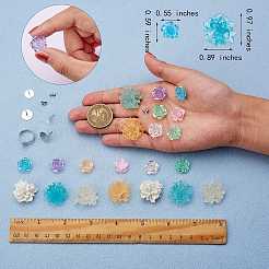 Kit de fabrication de boucles d'oreilles et de bagues de fleurs bricolage&nbsp;DIY-SZ0008-46