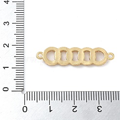Connecteur de breloques en laiton plaqué micro pavé de zircones cubiques transparentes à 5 anneau&nbsp;KK-A234-080G