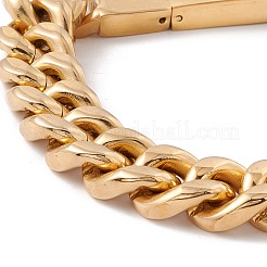 Placcatura ionica (ip) 304 acciaio inossidabile catene a maglie grosse bracciale per uomo donna&nbsp;BJEW-E107-11G-01