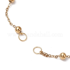 Fabrication de bracelets à maillons à billes en acier inoxydable 304&nbsp;AJEW-JB01305-01