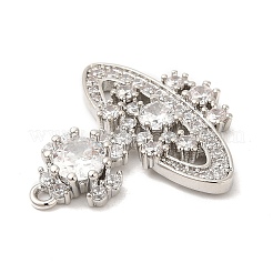 Placage en rack pendentifs en zircone cubique pavés de laiton&nbsp;KK-R150-05P
