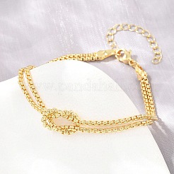 Bracelets à un rang de mailles en laiton pour femmes&nbsp;KK-CBA68DA-17B-G