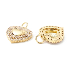 Ciondoli in ottone con placcatura a cremagliera con micro pavé di zirconi chiari&nbsp;KK-D073-19G