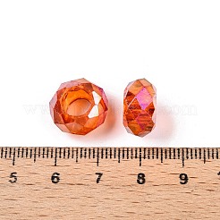 Backfarbe transparente Glas European Beads&nbsp;GPDL-N005-C14mm-A02