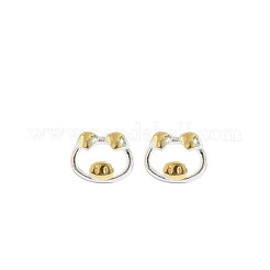Pendientes de botón de esmalte de latón hueco&nbsp;WG87257-01