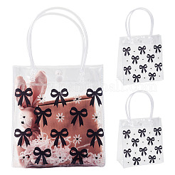 Sacs cadeaux rectangulaires transparents en PVC imprimé&nbsp;ABAG-TADJ0002-002G