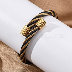 Pulseras de torsión de acero inoxidable 304 para mujer&nbsp;BJEW-P310-21MC