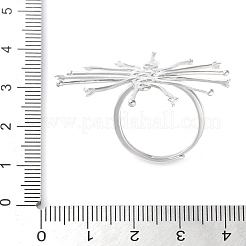 Rhodinierte 925 Sterling Silber verstellbare Ringkomponenten für Damen&nbsp;STER-M092-08P