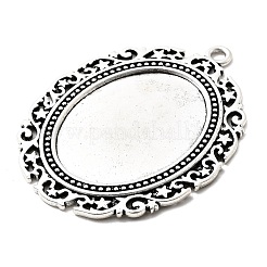Supports de gros pendentif de cabochon de style tibétain en alliage&nbsp;TIBEP-553-AS-FF