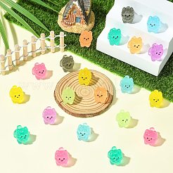 40 pezzo di ornamenti in miniatura luminosi a forma di cane in 8 colori&nbsp;DJEW-CJZ0001-004