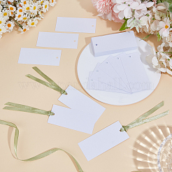 50 Stück leere rechteckige weiße Papiergeschenkanhänger&nbsp;CDIS-CN0001-03A