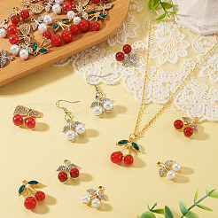 24 stücke 6 stile legierung strass anhänger&nbsp;FIND-TA0009-74