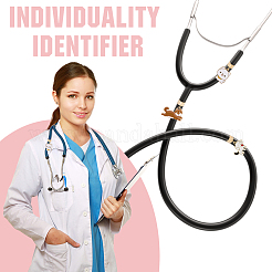 6 pendentif stéthoscope en alliage émaillé pour chien&nbsp;HJEW-SP0001-36
