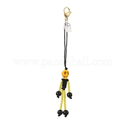 Decorazioni pendenti con semi di vetro scheletrico a tema Halloween&nbsp;HJEW-MZ00284-03