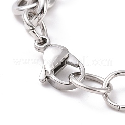 Bracciali a catena rolo in acciaio inossidabile 304 anti-ossidazione&nbsp;BJEW-F433-01P