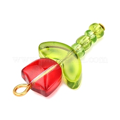 5 pz 5 colori pendenti in vetro soffiato trasparente&nbsp;PALLOY-JF04462-01