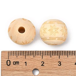 Unvollendete europäische Perlen aus Naturholz&nbsp;X-WOOD-T025-001-LF