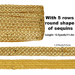 12.5 Yard elastische Paillettenbesätze aus Polyester&nbsp;OCOR-AR0001-75C