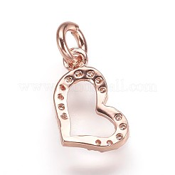 Pendentifs avec zircon cubiques à micro-pavés en laiton&nbsp;ZIRC-K070-39