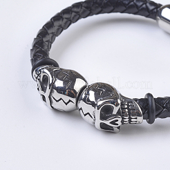 Geflochtene Lederarmbänder für Herren&nbsp;BJEW-P194-09