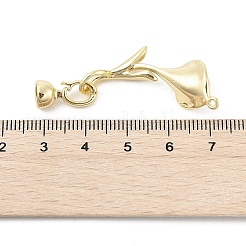 Fermoirs à lanière repliables en laiton avec zircone cubique de micro pave&nbsp;KK-U059-08G