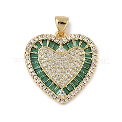 Colgante micropavé cubic zirconia de latón&nbsp;KK-H079-06G