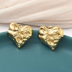 Pendientes de botón con forma de corazón de acero inoxidable 304&nbsp;EJEW-K268-62G