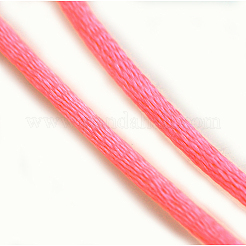 Cordons fil de nylon tressé rond de fabrication de noeuds chinois de macrame rattail&nbsp;NWIR-O002-03
