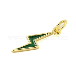 Pendentifs en laiton émaillé de placage de crémaillère&nbsp;KK-U021-16C-G