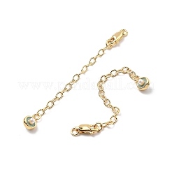 Ottone smalto abs imitazione perla fine con catena&nbsp;KK-B129-27G-03