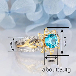 Offene Manschettenringe aus Messing mit Mikropavé und Zirkonia für Damen&nbsp;WGF35F7-01