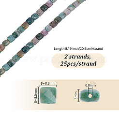 2 Strang natürliche indische Achatperlen&nbsp;G-GA0001-84