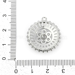 Kubisch Zirkonia aus Messing mit Mikropavé und Glasanhängern&nbsp;KK-Q026-15P