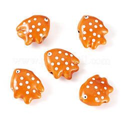 5 pièces de perles en porcelaine faites à la main&nbsp;PORC-TADJ0001-05D