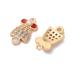 Colgante micropavé cubic zirconia de latón&nbsp;KK-D420-01G-04