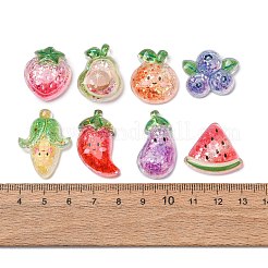 Glitzernde transparente Harz-Cabochons&nbsp;RE-CBAE980-05
