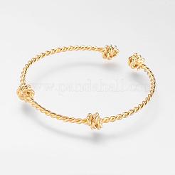 Bracelet manchette en laiton&nbsp;BJEW-P168-F