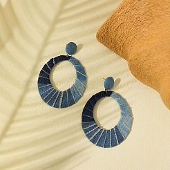 Ovale Ohrstecker aus Denim-Legierung&nbsp;FS-WG37483-01
