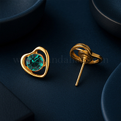 Set di gioielli con cuore di vetro&nbsp;SJEW-HY0001-13B