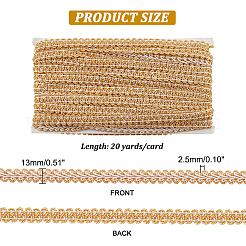 Rubans de dentelle de polyester métallique&nbsp;OCOR-WH0060-74B