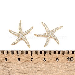 Messing micro pave klare zirkonia anhänger&nbsp;KK-G535-02A-G