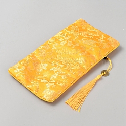 Astuccio con cerniera per libri sutra in seta in stile etnico&nbsp;ABAG-WH0050-01B